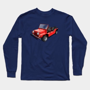 Austin Mini Moke in red Long Sleeve T-Shirt